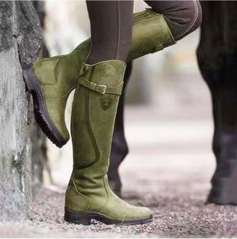 Waterproof leather clearance riding boots