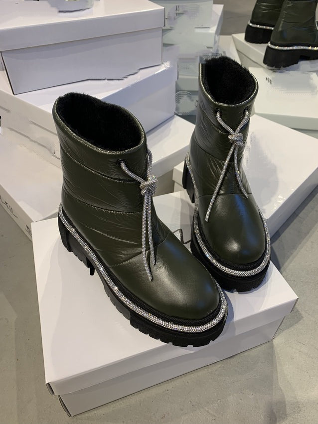 Women's Shiny Leather Snow Boots-(Buy 2 Free Shipping✔️)