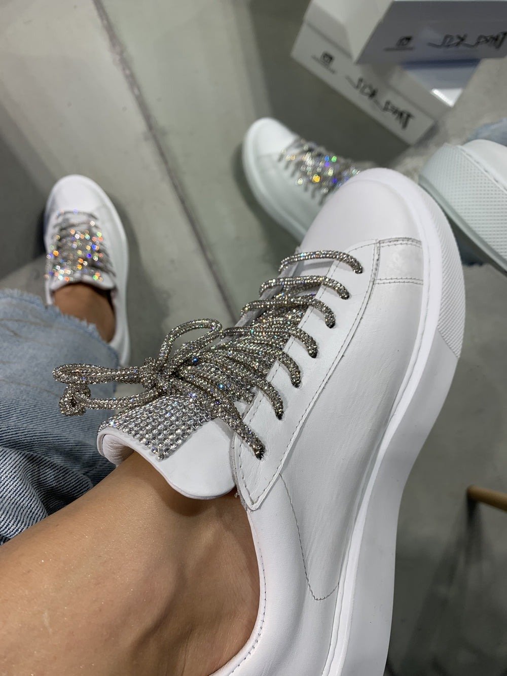 Public White Original Leather Sneakers