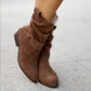 Women'S Low Heel Suede Boots