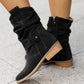 Women'S Low Heel Suede Boots