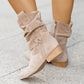 Women'S Low Heel Suede Boots