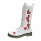Hand-embroidered Rose Boots