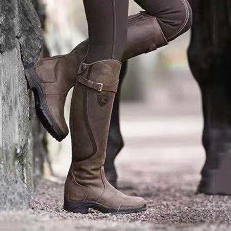 Women's Waterproof High Riding Leather Boots-(Buy 2 Free Shipping✔️)