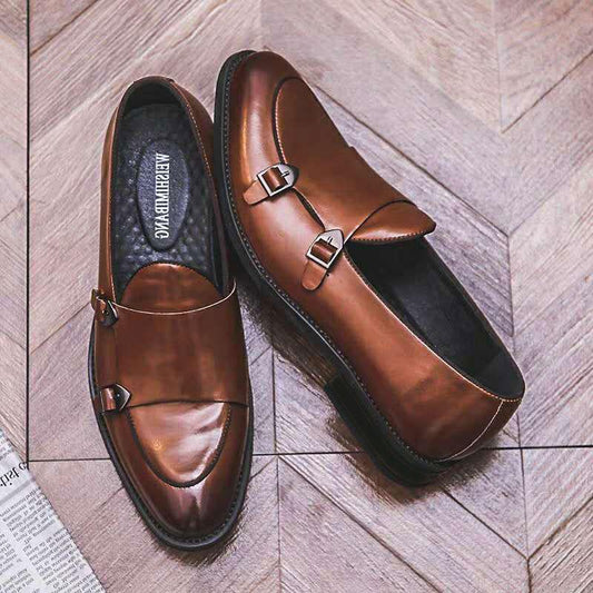 Men's Fashion Buckle Leather Loafers